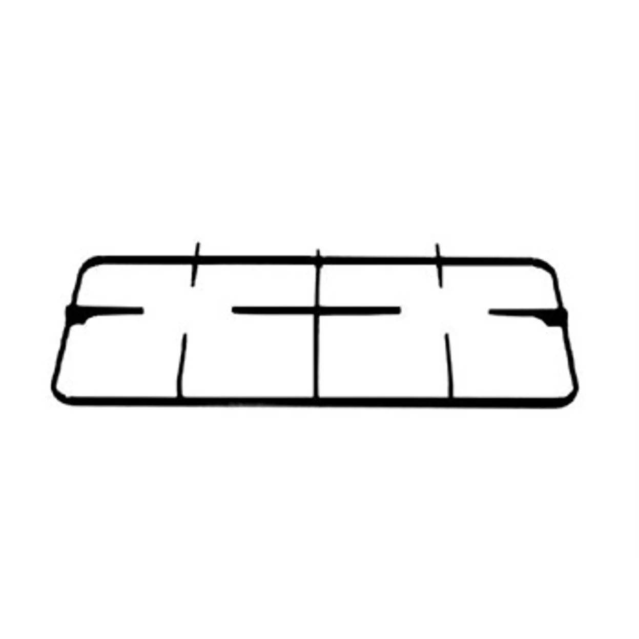 GRIGLIA PIATTINA 2 FUOCHI PER CUCINA 474X231 BOMPANI