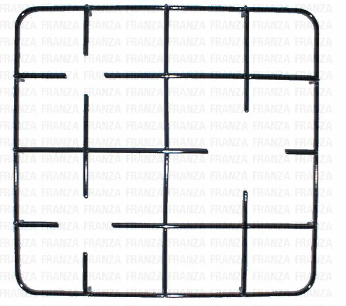 GRIGLIA PIATTINA 3 FUOCHI CUCINA NARDI REX 387X408 NERA SMALTATA