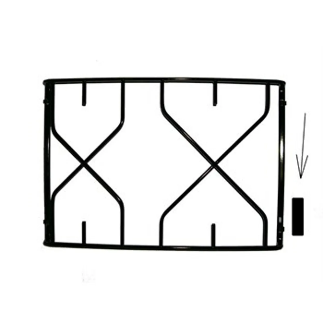 GRIGLIA PIATTINA PIANO COTTURA INDESIT ARISTON 397 X 262