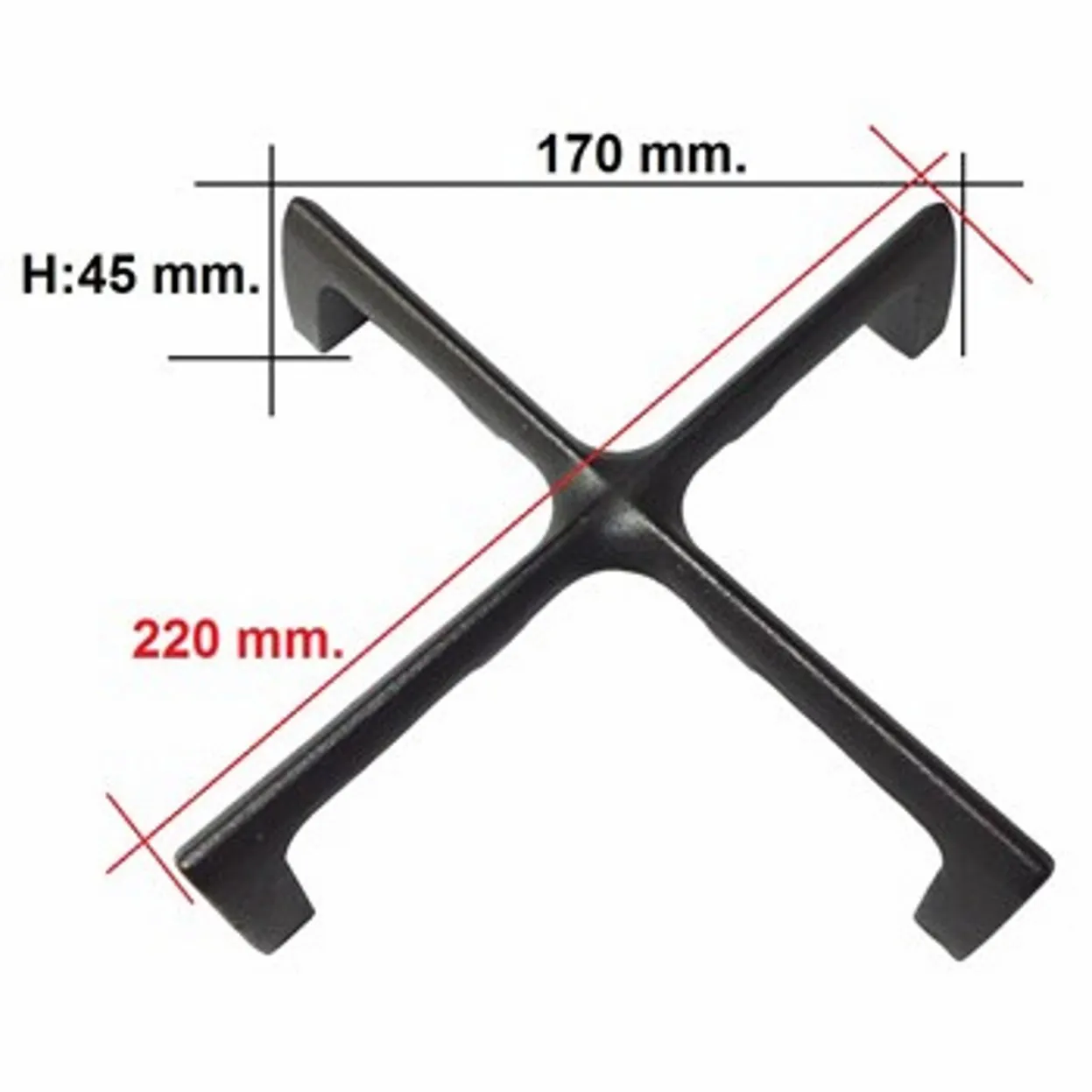 GRIGLIA POGGIA PENTOLE IN GHISA 1 FUOCO PIANO COTTURA FRANKE 170X170