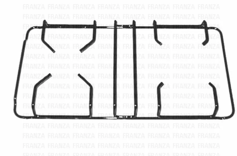 GRIGLIA SMALTATA 2 FUOCHI CUCINA FRANKE 454 X 229 NERA