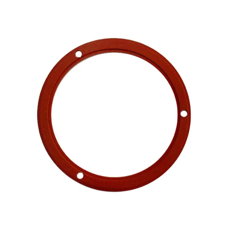 GUARNIZIONE TONDA ASPIRATORI FUMO STUFA PELLET 155MM SILICONE ROSSO 3 FORI