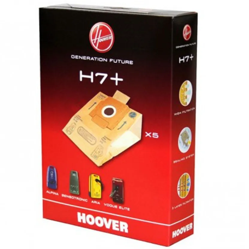 H7  5 SACCHETTI ASPIRAPOLVERE HOOVER ARIA ALPINA SENSOTRONIC VOGUE ORIGINALI