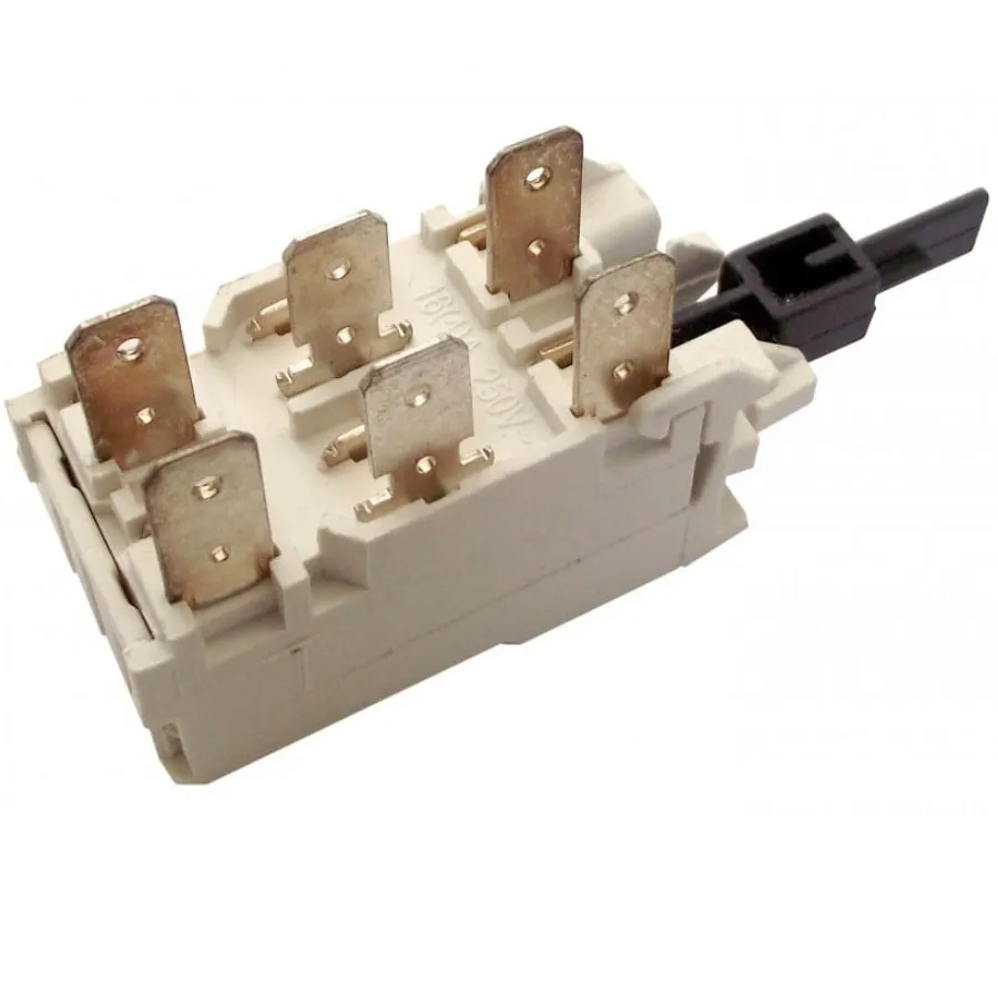 INTERRUTTORE ACCENSIONE LAVATRICE WHIRLPOOL BOSCH - 6 CONTATTI