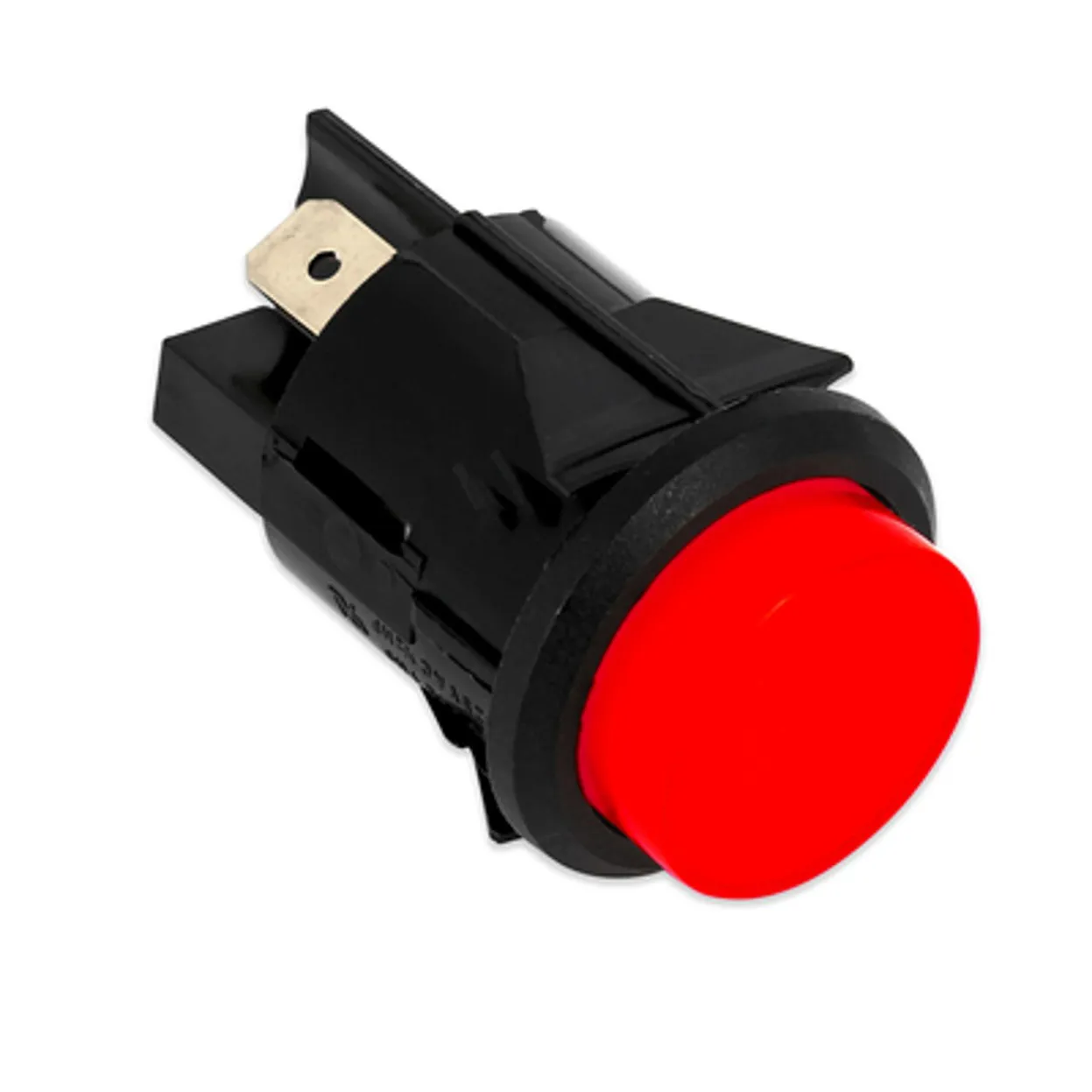 INTERRUTTORE BIPOLARE LUMINOSO rosso TONDO 16A Diametro 24mm UNIVERSALE VARI USI