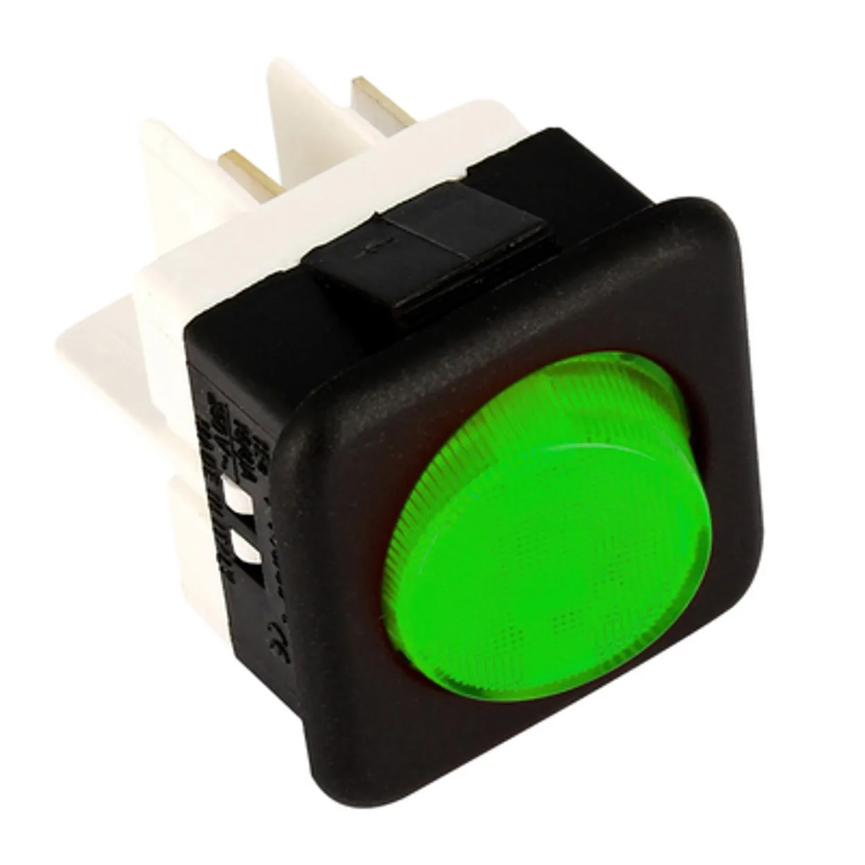 INTERRUTTORE LUMINOSO TASTO TONDO 0-1 VERDE 22X26 Bipolare 16A COMPATIBILE SAECO