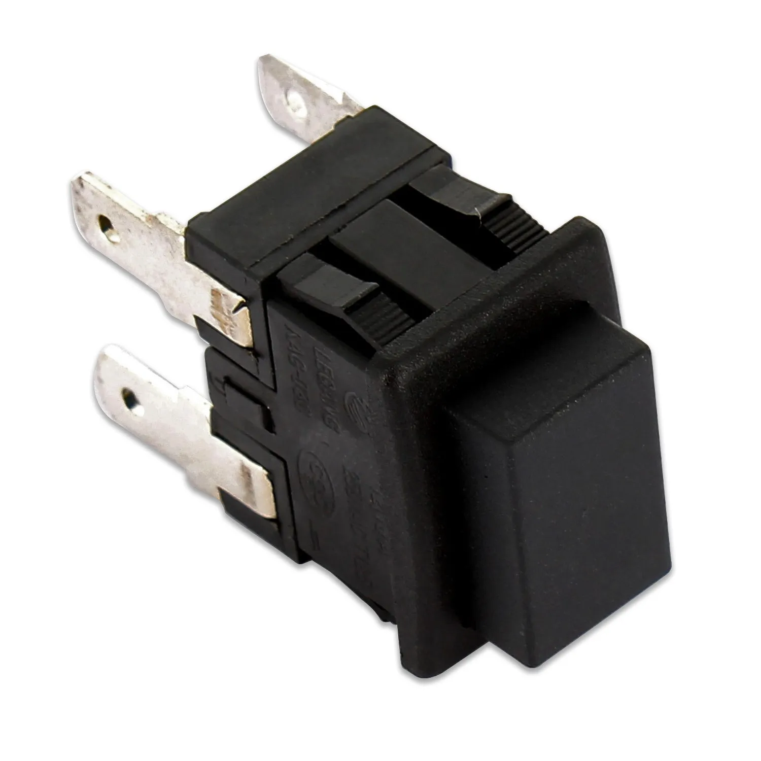 Interruttore push bipolare 19X13mm 250V 12A faston da 4,8mm