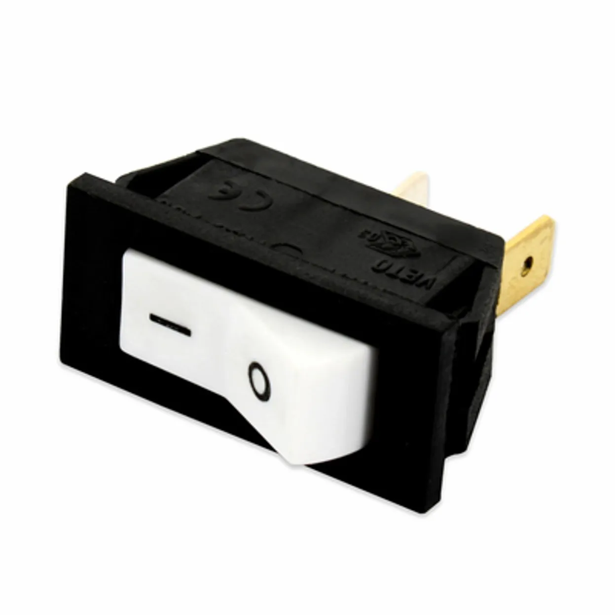 INTERRUTTORE SEMPLICE 12X27mm 0-1 bianco UNIVERSALE 10AMP