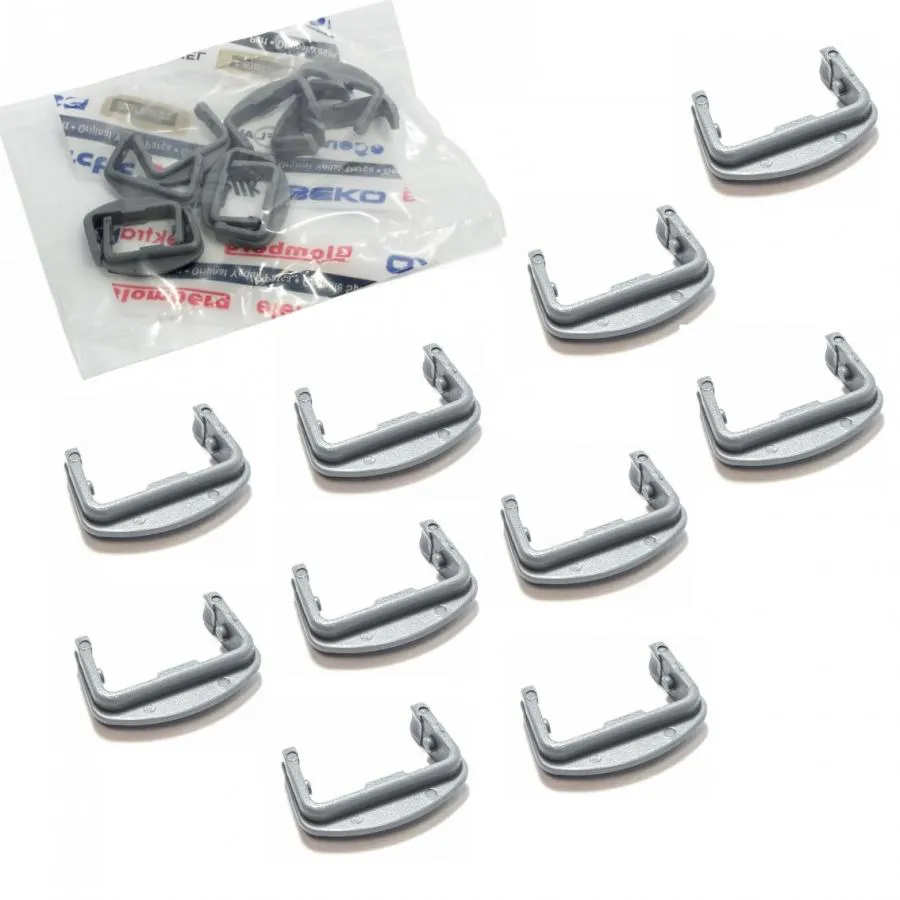 KIT 10PZ FERMO GUIDA CAPPUCCIO PER CESTELLO LAVASTOVIGLIE BEKO ARCELIK