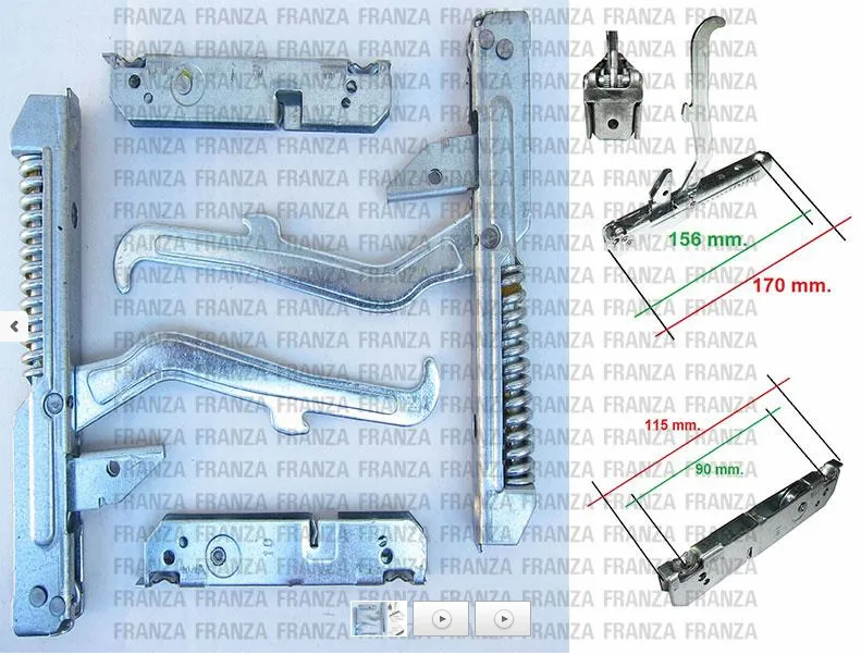 KIT 2PZ CERNIERA MOLLA PORTA FORNO CUCINA NARDI FRATELLI ONOFRI