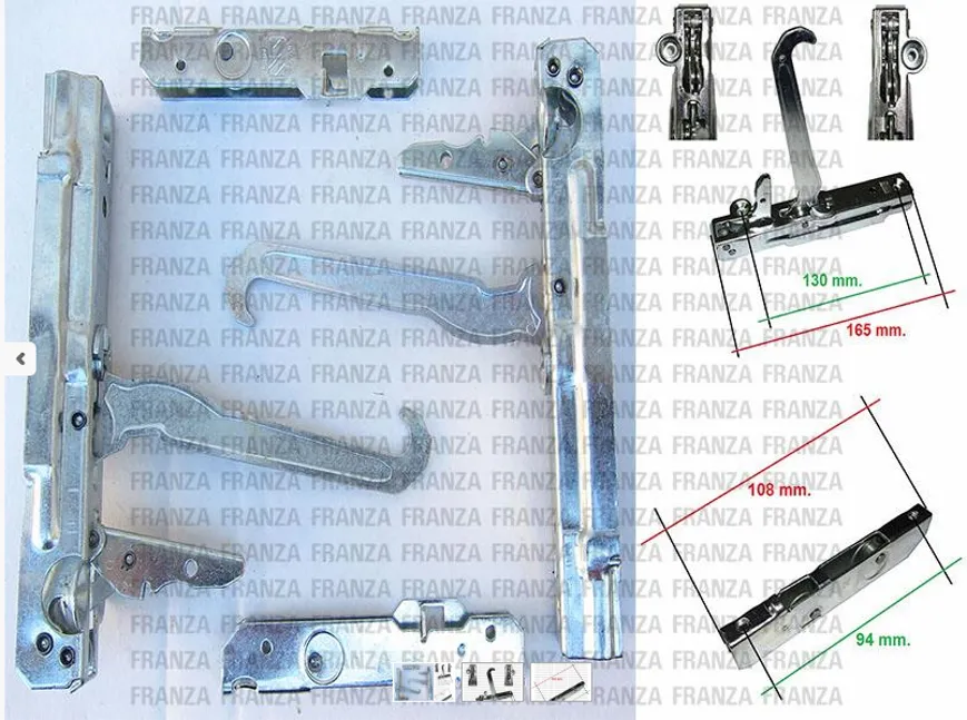 KIT 2PZ CERNIERA PORTA FORNO CUCINA FORNO TECNOGAS