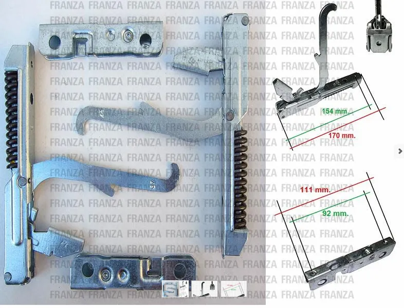 KIT 2PZ CERNIERA PORTA FORNO CUCINA GLEMGAS WEGA