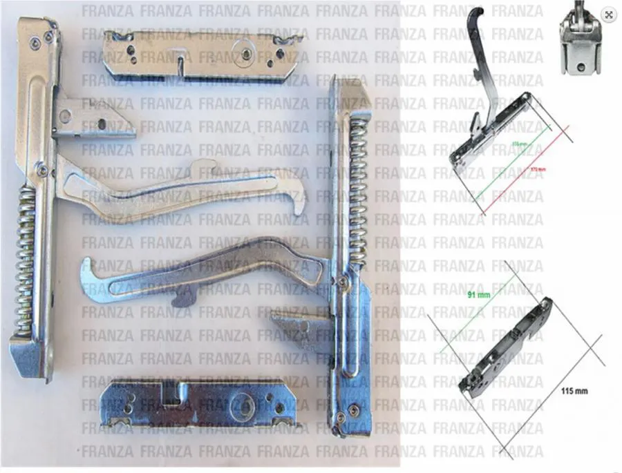 KIT 2PZ CERNIERE MOLLE PORTA FORNO ARISTON INDESIT STAR CON RULLINI
