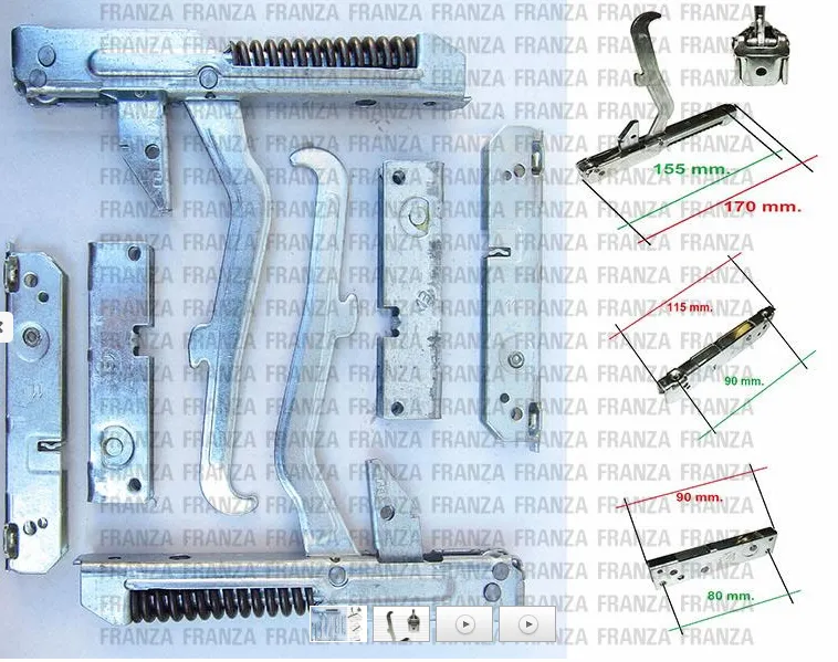 kit 2PZ CERNIERE PORTA FORNO CUCINA ELECTROLUX REX AEG 50223858007