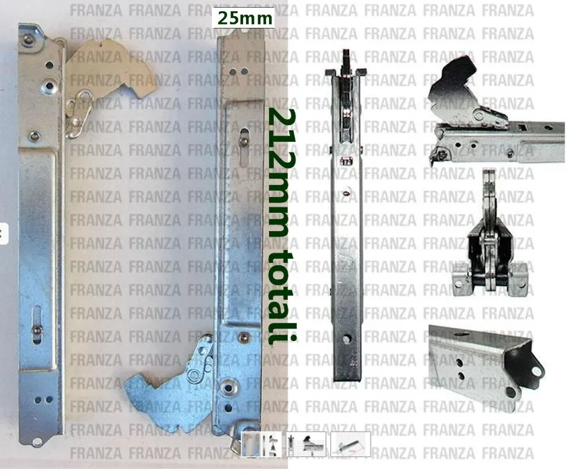 KIT 2PZ CERNIERE PORTA FORNO MOLLA FORNO CUCINA REX ELECTROLUX ZANUSSI 210mm