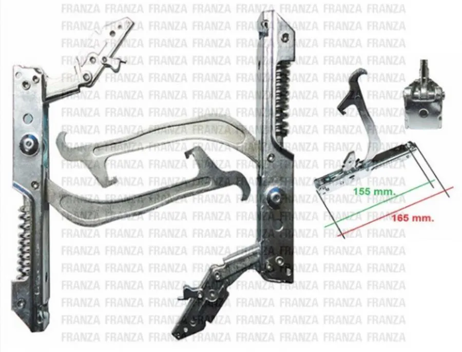 KIT 2PZ CERNIERE PORTA FORNO TECNOGAS porta leggera 165 x 21