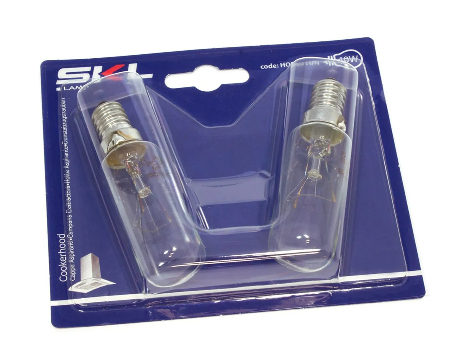 KIT 2PZ LAMPADINE LUCI PER CAPPA 40W E14 340LUMEN UNIVERSALI
