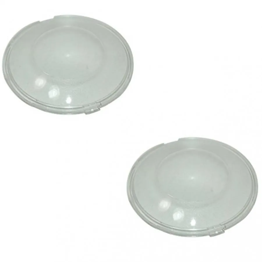 KIT 2PZ PLAFONIERA VETRINO PLASTICA TONDA CAPPA FABER FRANKE DIAMETRO 64mm