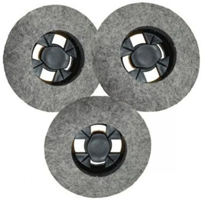 kit 3pz Spazzole FELTRO disco in feltro ricambio lucidatrice UNIVERSALE