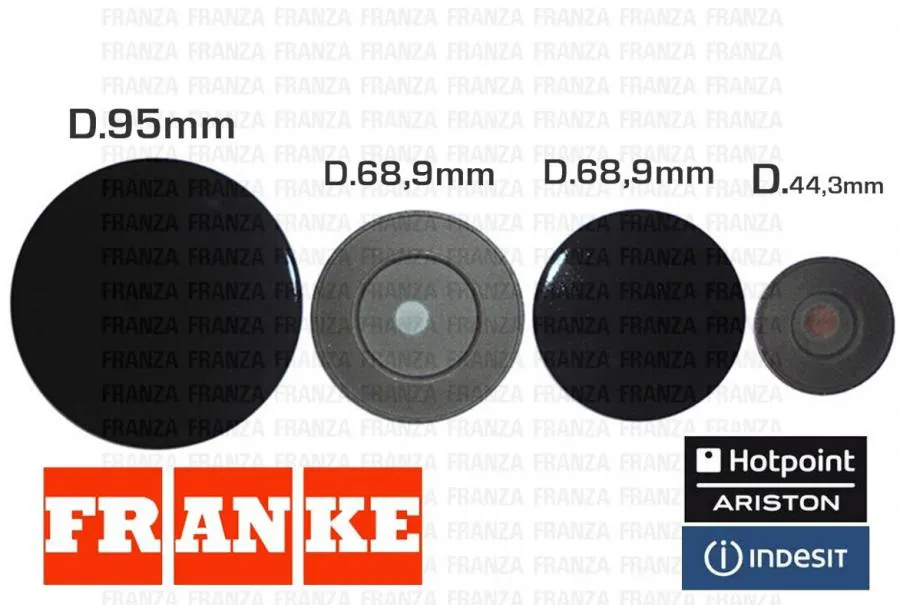 KIT 4 SPARTIFIAMMA PIATTELLI BRUCIATORE PIANO FRANKE INDESIT ARISTON