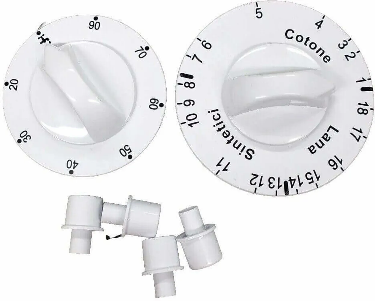 KIT 5 TASTI   2 MANOPOLE PER LAVATRICE IBRIDA 1000 IT WASH