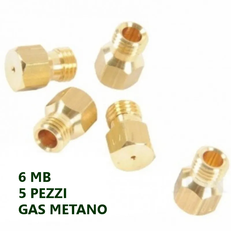 KIT 5PZ UGELLI SPRUZZI SOSTITUZIONE CUCINA FORNELLI GAS METANO