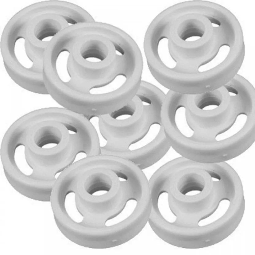 Kit 8 ruote scorrimento cesto LAVASTOVIGLIE inferiore adattabile Ariston Indesit