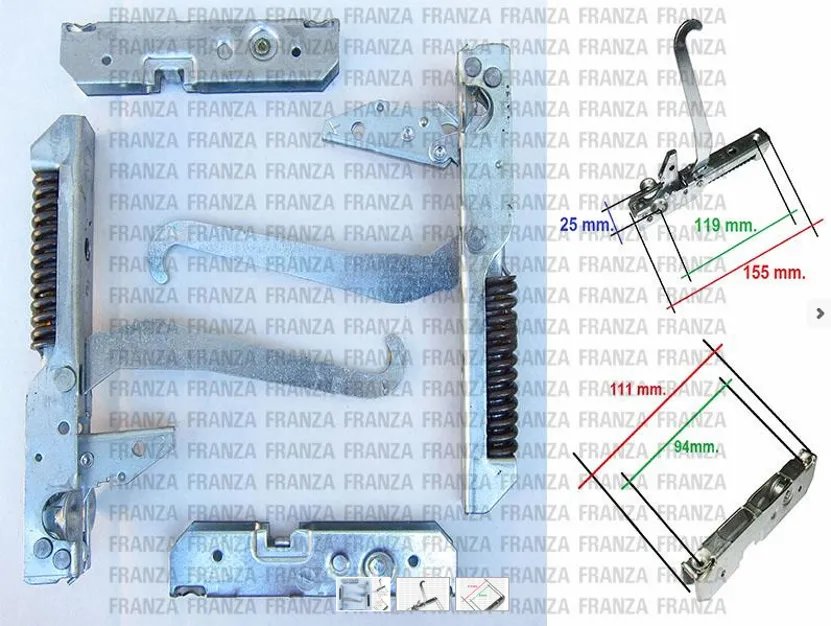 KIT CERNIERE PORTA FORNO CUCINA NARDI  DE LONGHI STAR