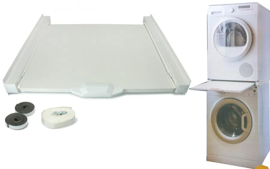 KIT COLONNA SOVRAPPOSIZIONE ASCIUGATRICE A LAVATRICE 60X60 RIPIANO SCORREVOLE