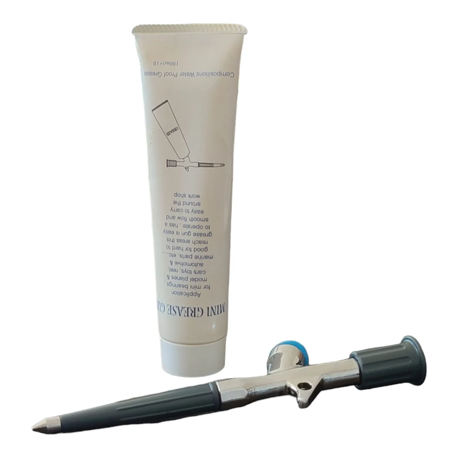 KIT COMPLETO PISTOLA INNIETTA GRASSO FLACONE 100ML VARI UTILIZZI INGRASSARE
