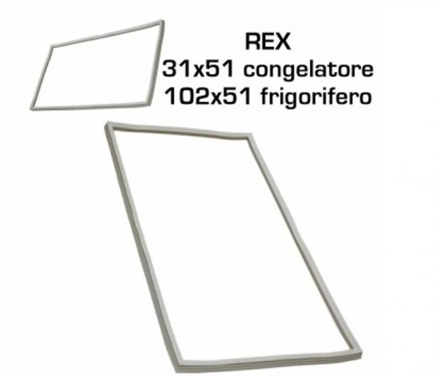 KIT GUARNIZIONI PORTA MAGNETICA FRIGORIFERO REX ZANUSSI 51X31 E 102X51 CASTOR