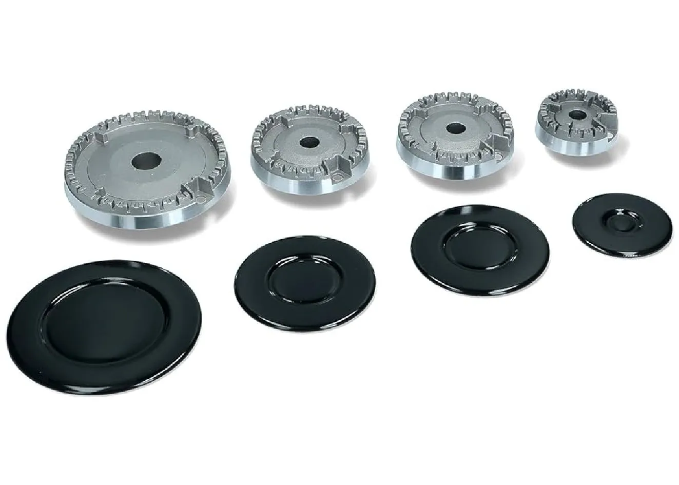 KIT PIATTELLI E BRUCIATORI 8PZ PIANO COTTURA ARISTON FRANKE INDESIT SABAF