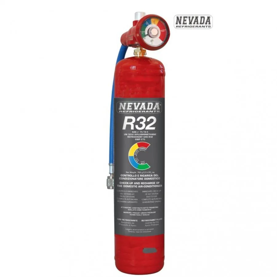 KIT RICARICA DIAGNOSI CONDIZIONATORI CLIMATIZZATORI GAS FREON R32 780gr