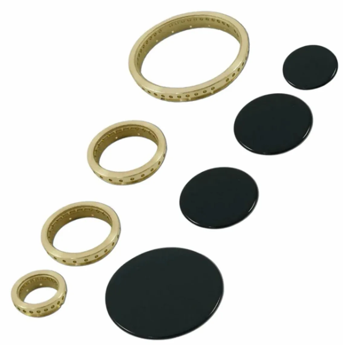 KIT SPARTIFIAMMA OTTONE E PIATTELLI SMALTATI NERI PIANI COTTURA ARISTON INDESIT