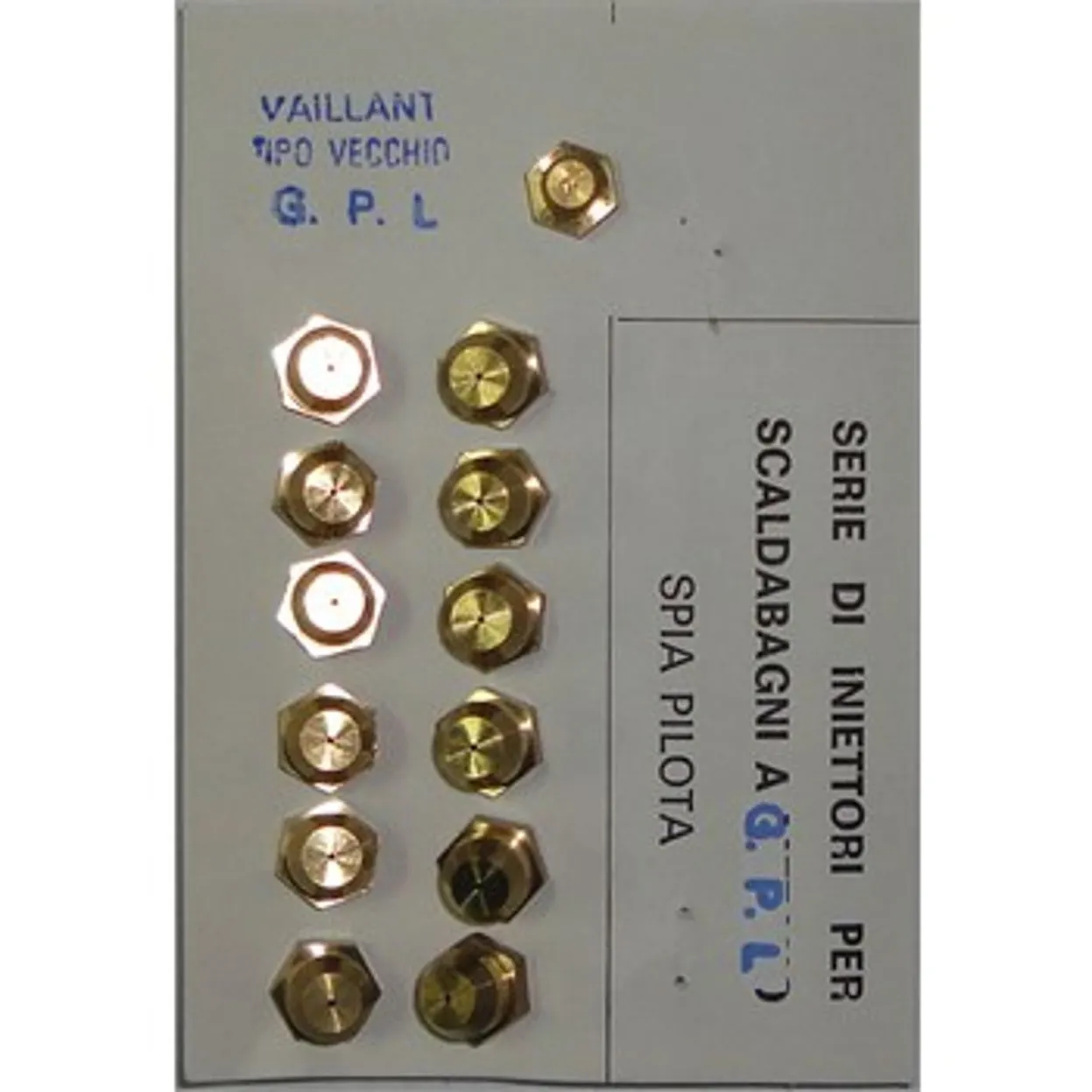 KIT UGELLI SCALDABAGNI GAS VAILLANT TIPO VECCHIO PASSO 10LT PER GAS GPL