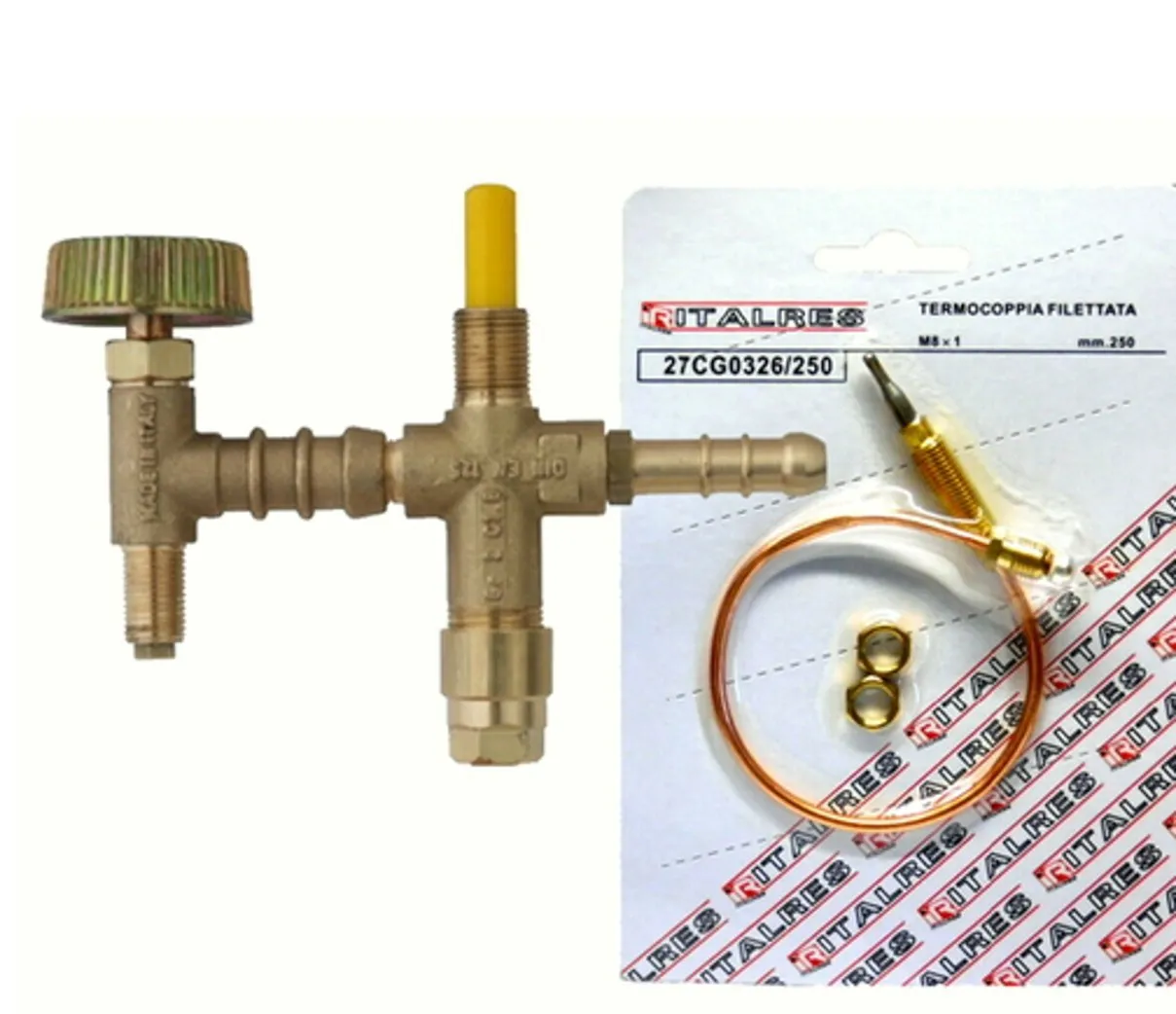 kit VALVOLA   RUBINETTO SICURGAS RICAMBIO PER FORNELLONE 4 PIEDI GPL