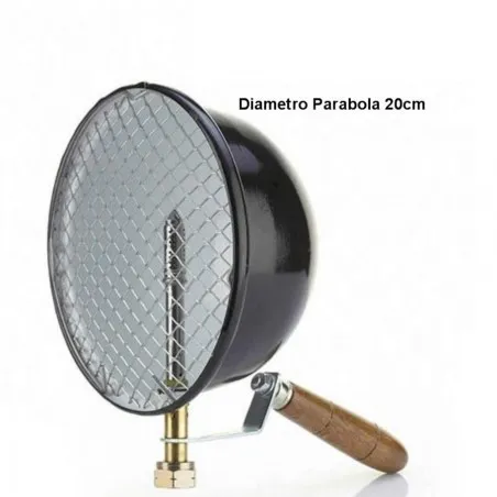 LAMPADA FARO DA PESCA A GAS 500 W MANICO IN LEGNO EUROCAMPING Diametro 20