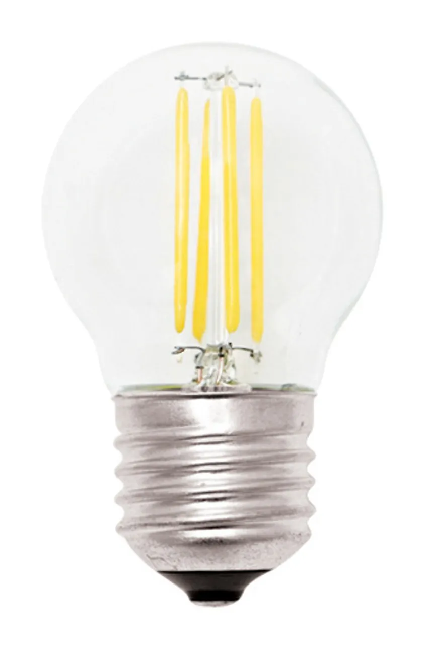 LAMPADINA LAMPADA LED FILAMENTO 4W LUCE CALDA 3000K E27 MKC LIGHT MINISFERA