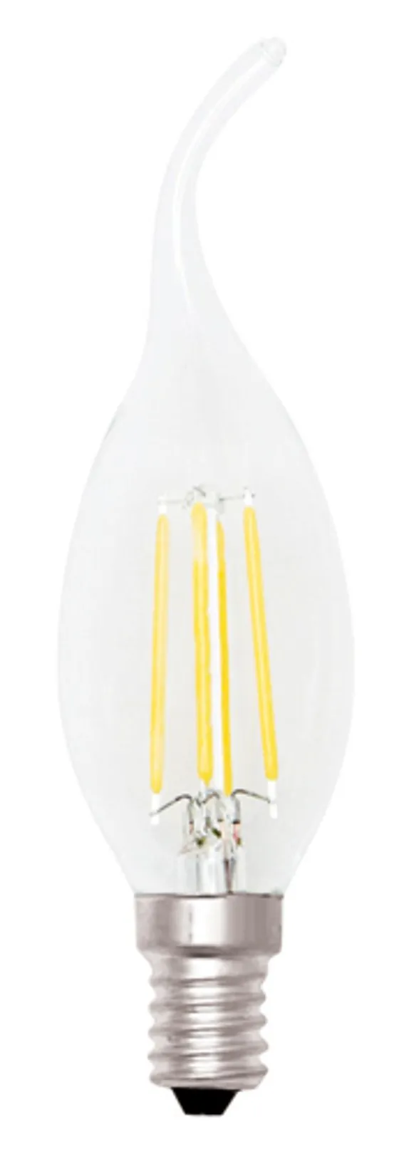 LAMPADINA LED FILAMENTO 4W LUCE CALDA 3000K E14 MKC LIGHT FIAMMA