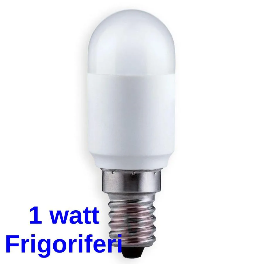 LAMPADINA LED FRIGORIFERO E14 1W 9W FREDDA 6500K
