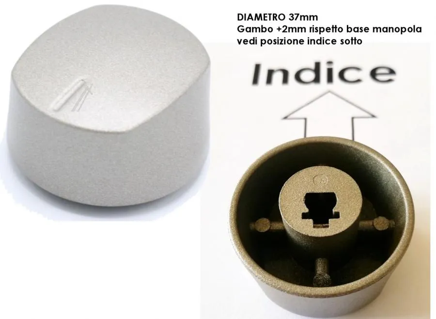 MANOPOLA FORNO PIANO COTTURA CANDY HOOVER 42812602 D.37mm Gambo  2mm