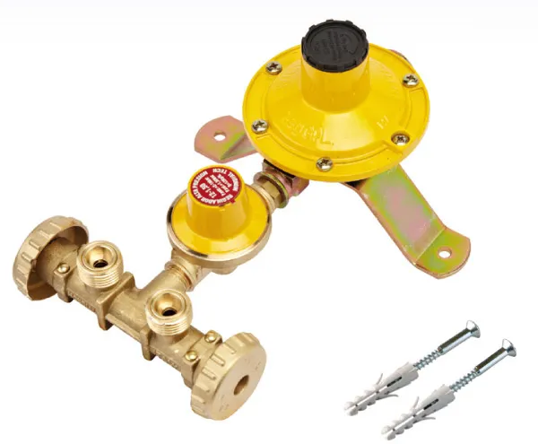 MINI CENTRALINA 2 VIE BOMBOLE GAS GPL 1 STADIO E 2 STADIO 4KG   FLESSIBILI