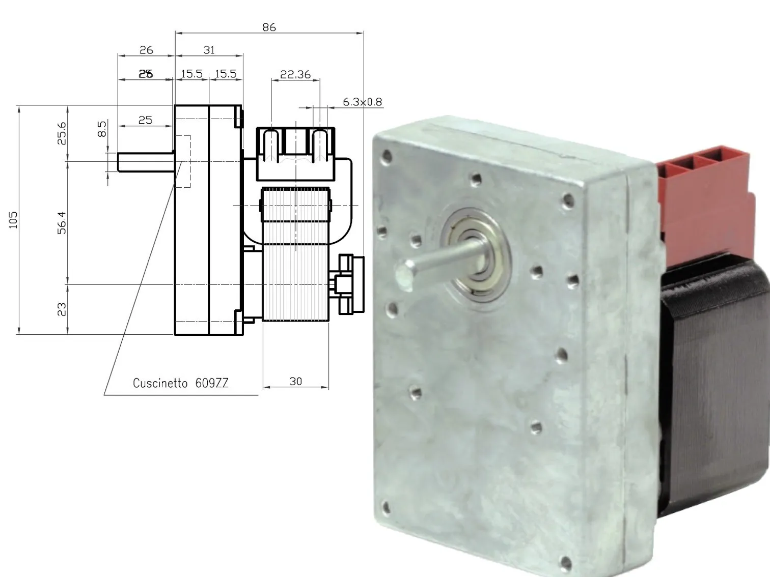 MOTORIDUTTORE STUFE A PELLET ARCE CADEL MONTEGRAPPA K9175051 FB1171 KENTA