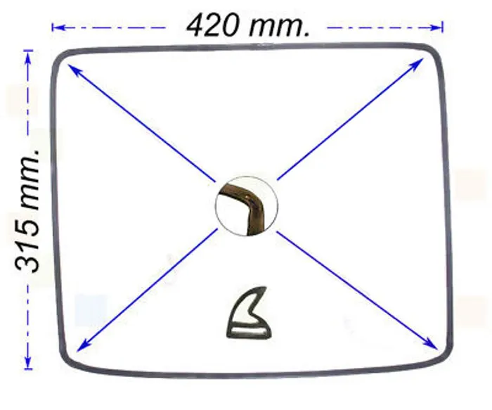 NARDI GUARNIZIONE PORTA FORNO NARDI DA 60CM misure 31,5 X 42