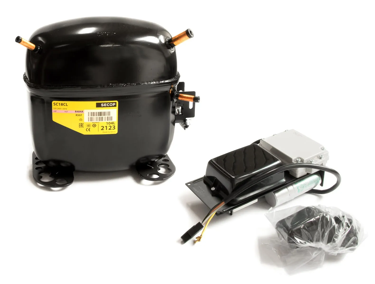 NT2178GK COMPRESSORE ASPERA banco frigo T2178GK R404 A 20,4cc 220-240 SC18CL