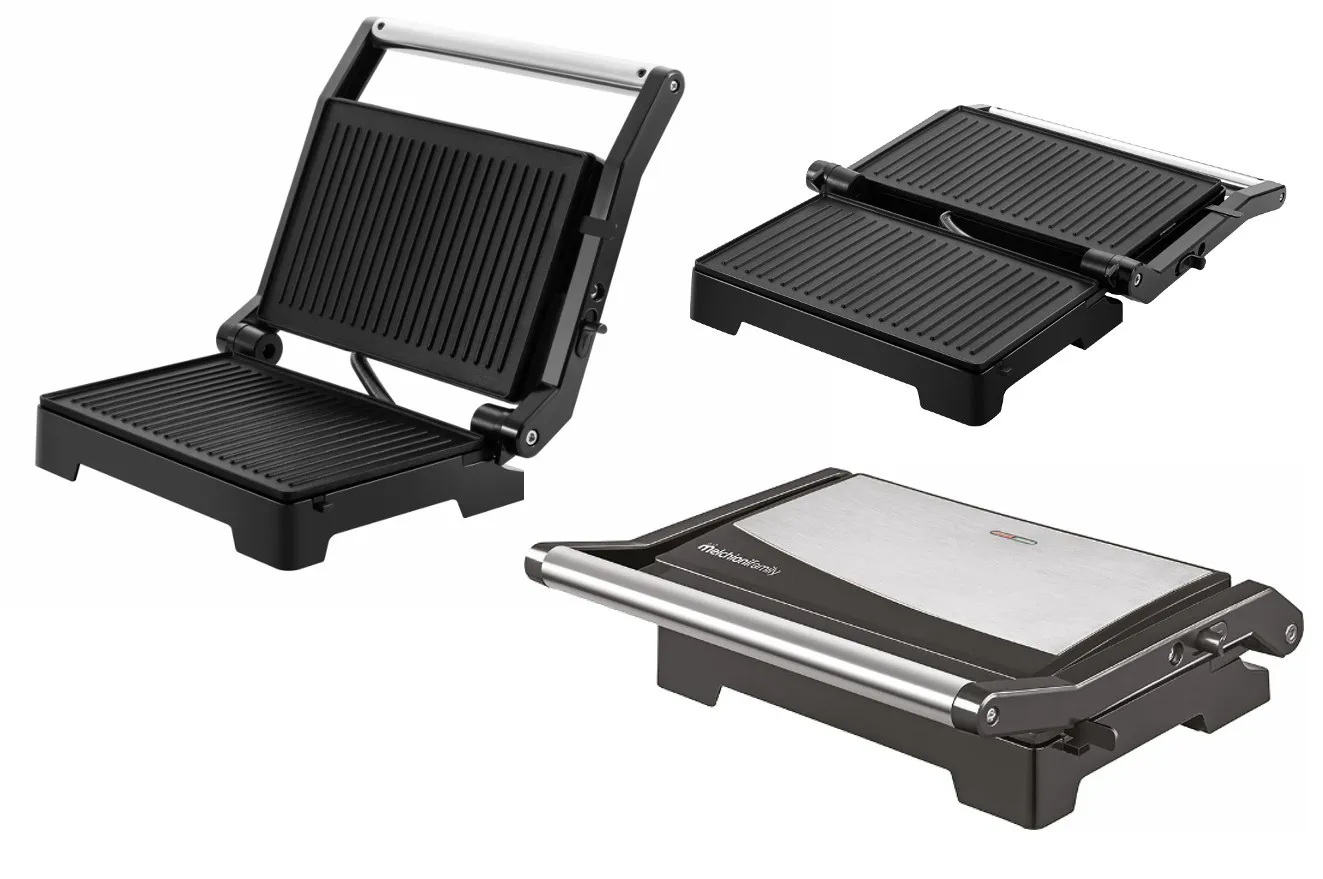 PIASTRA BISTECCHIERA TOSTIERA 1000W 2 PIASTRE DA 23X14 MELCHIONI