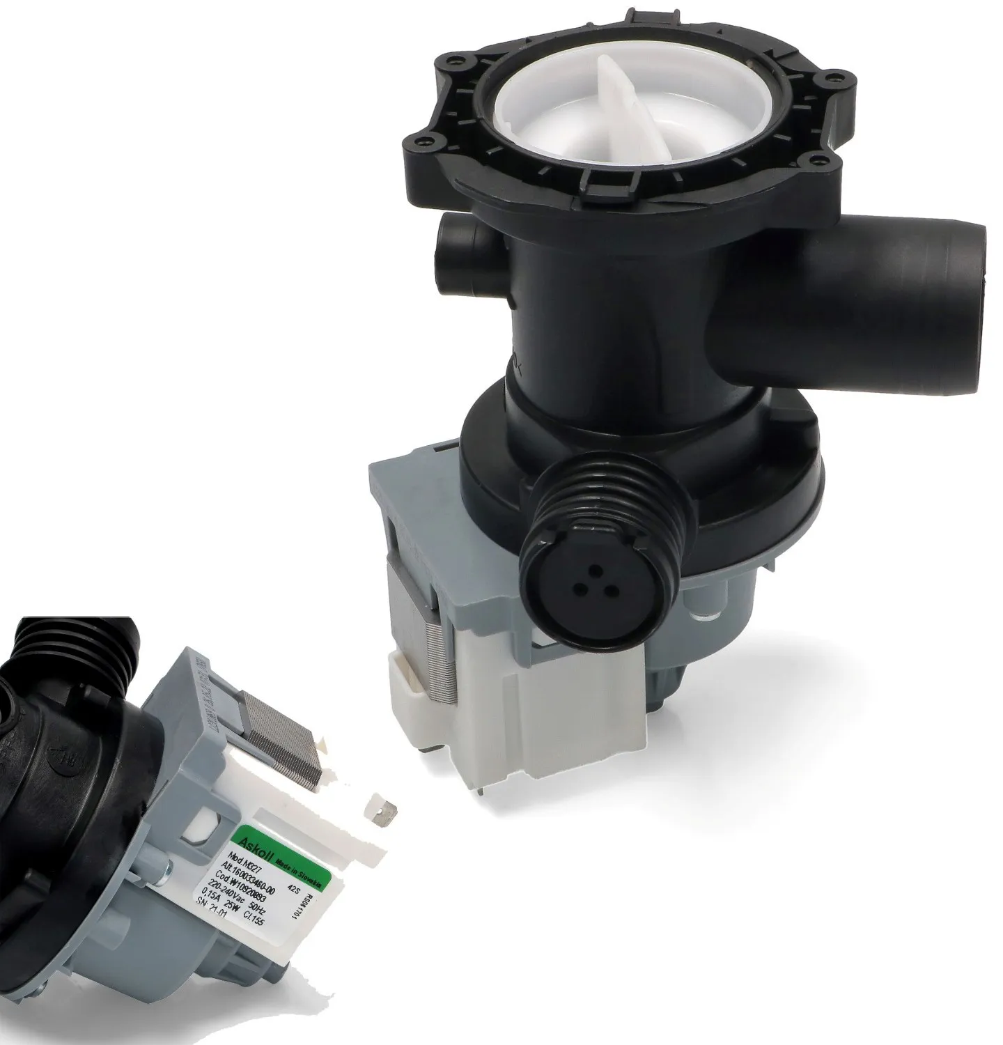 POMPA CON FILTRO SCARICO ACQUA LAVATRICE ARISTON HOTPOINT WHIRLPOOL ASKOLL