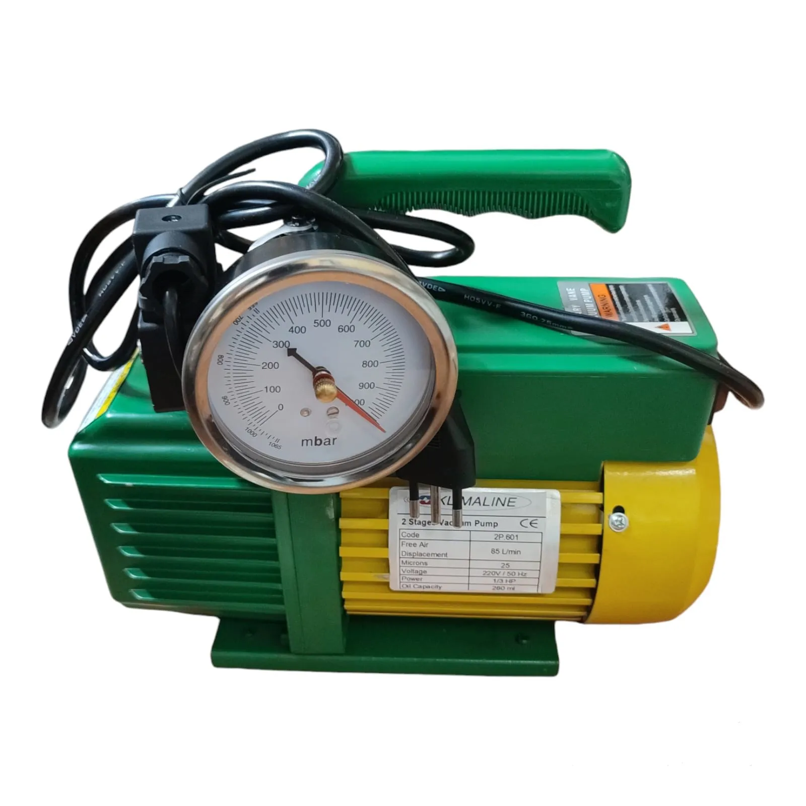 Pompa del Vuoto con Vuotometro 85 lt. Bistadio VALVOLA R134 R407 R410 R22 R32