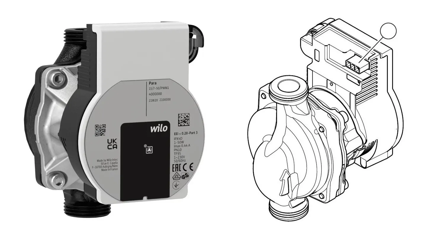 POMPA DI CIRCOLAZIONE WILO PARA 15/6-43 iPWM1-6 PER TERMOSTUFA
