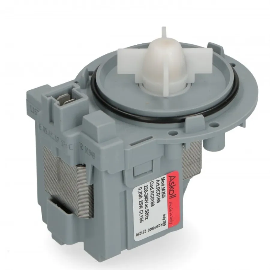 POMPA SCARICO LAVATRICE UNIVERSALE FASTON MORSETTO ALTO ASKOLL 25W